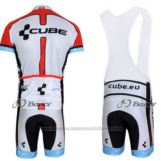 2012 Abbigliamento Ciclismo Cube Nero e Bianco Manica Corta e Salopette